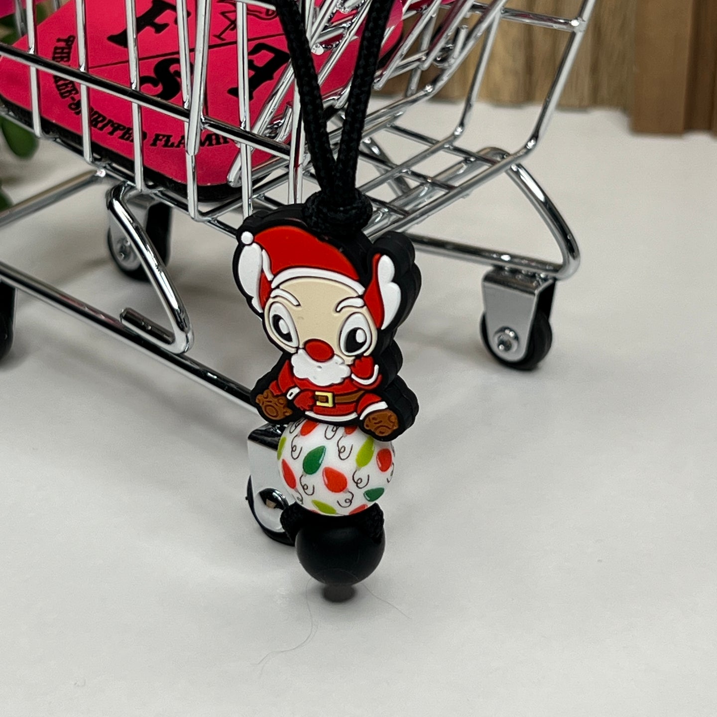 Santa Alien Zipper Charm